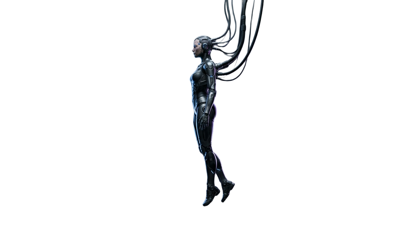 Android futurista de inteligencia artificial